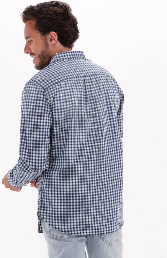 SCOTCH & SODA Heren Overhemden Indigo Yarn-dyed Checked Shirt Blauw