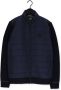 Scotch & Soda Blauwe Gewatteerde Jas Padded Jacket With Knitted Sleeve And Back Panel - Thumbnail 3