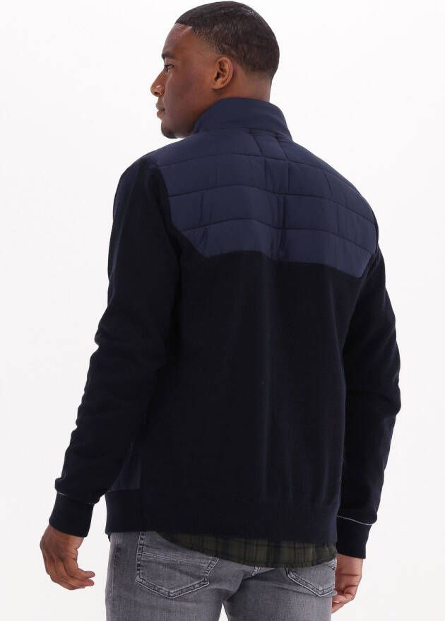 SCOTCH & SODA Heren Jassen Padded Jacket With Knitted Sleeve And Back Panel Blauw