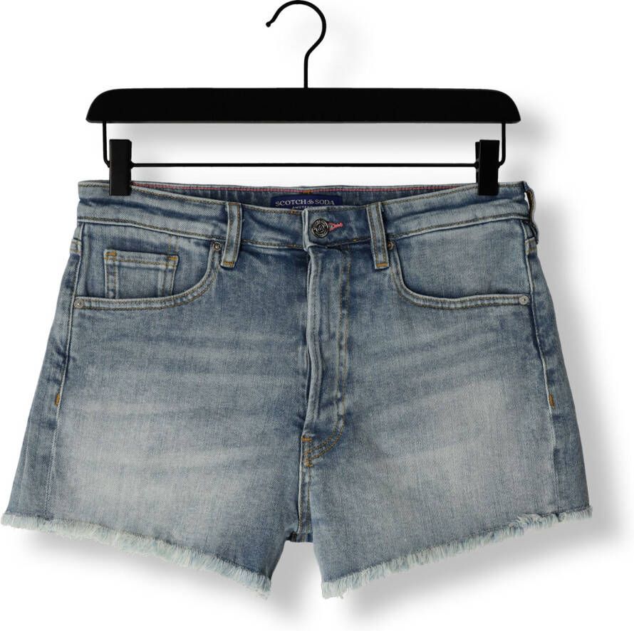 SCOTCH & SODA Dames Jeans The Cove Boyfriend Shorts Summer Shower Blauw