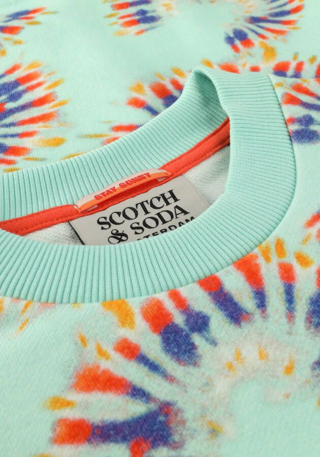 SCOTCH & SODA Jongens Truien & Vesten All Over Printed Crewneck Sweatshirt Blauw