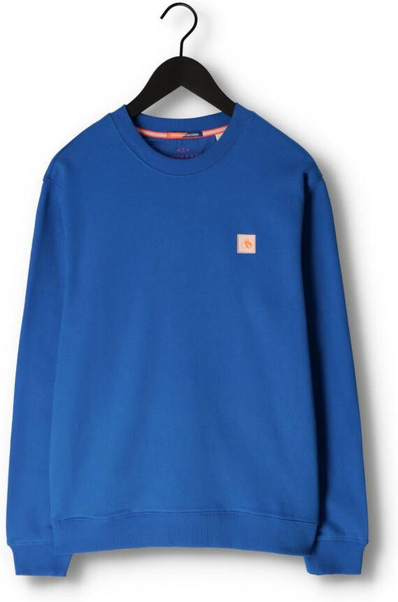 Scotch & Soda Blauwe Sweater Classic Essential Crewneck Sweatshirt