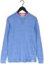 SCOTCH & SODA Heren Truien & Vesten Lightweight Linen-blend Melange Crewneck Pullover Blauw - Thumbnail 2
