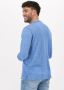 SCOTCH & SODA Heren Truien & Vesten Lightweight Linen-blend Melange Crewneck Pullover Blauw - Thumbnail 3