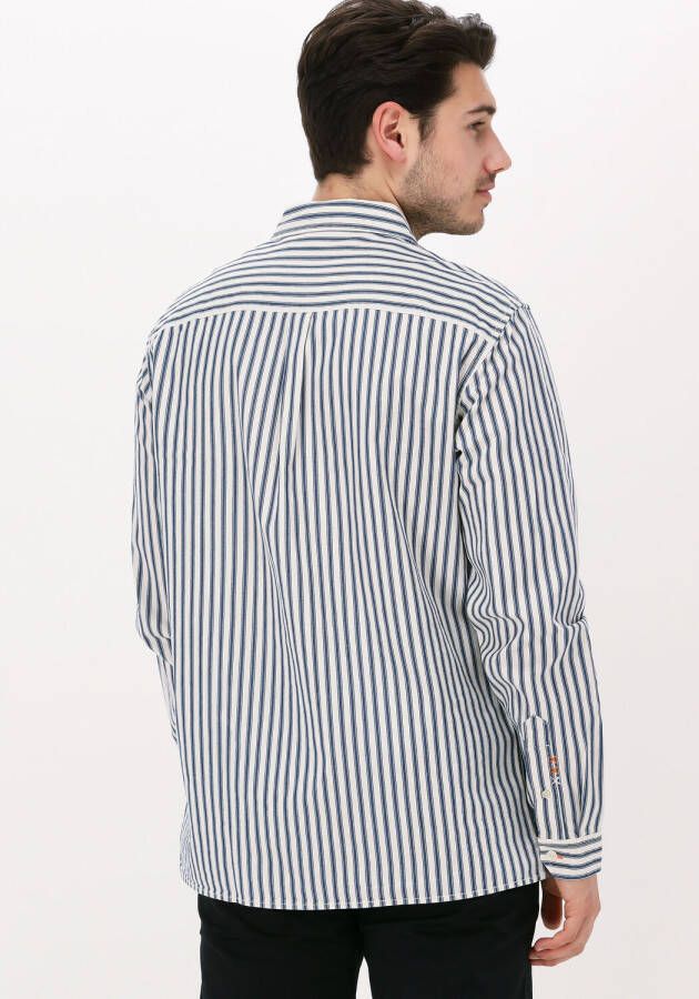 SCOTCH & SODA Heren Overhemden Indigo Striped 2-pocket Regula Donkerblauw
