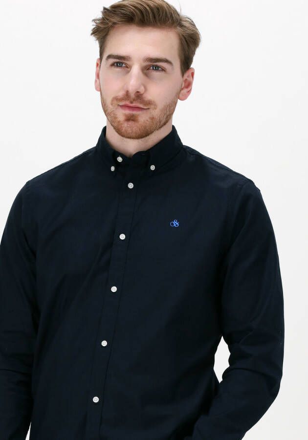 Scotch & Soda Donkerblauwe Casual Overhemd Regular Fit Shirt