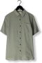 SCOTCH & SODA Heren Overhemden Short Sleeve Linen Shirt Donkergroen - Thumbnail 5
