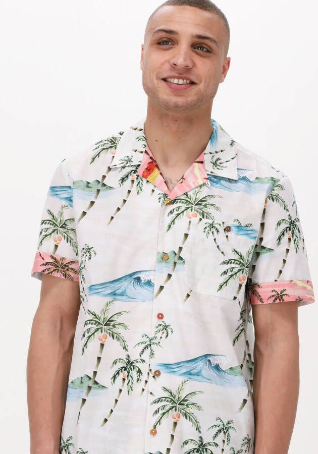 Scotch & Soda Gebroken Wit Casual Overhemd Seasonal Printed Hawaiian Detailed Shirt