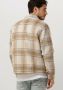 SCOTCH & SODA Heren Overhemden Wool-blend Zip-thru Check Overshirt Gebroken Wit - Thumbnail 5