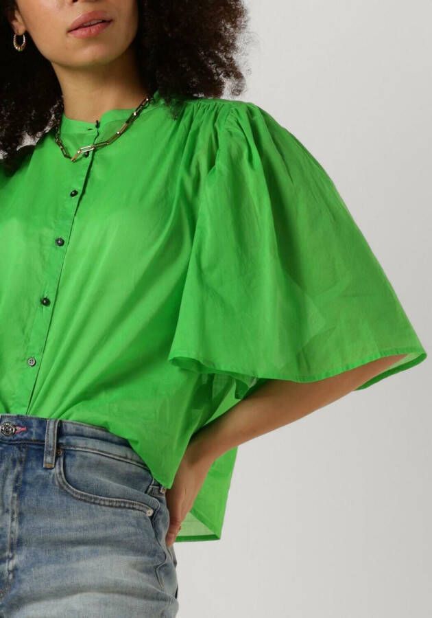SCOTCH & SODA Dames Blouses Flutter Sleve Shirt Groen