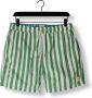 SCOTCH & SODA Heren Zwembroeken Mid Length Batik Stripe Printed Swimshort Groen - Thumbnail 4