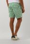 SCOTCH & SODA Heren Zwembroeken Mid Length Batik Stripe Printed Swimshort Groen - Thumbnail 5