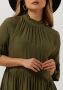 SCOTCH & SODA Dames Jurken Short Dress With Ruffle Sleeve Detail Groen - Thumbnail 3
