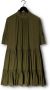 SCOTCH & SODA Dames Jurken Short Dress With Ruffle Sleeve Detail Groen - Thumbnail 4