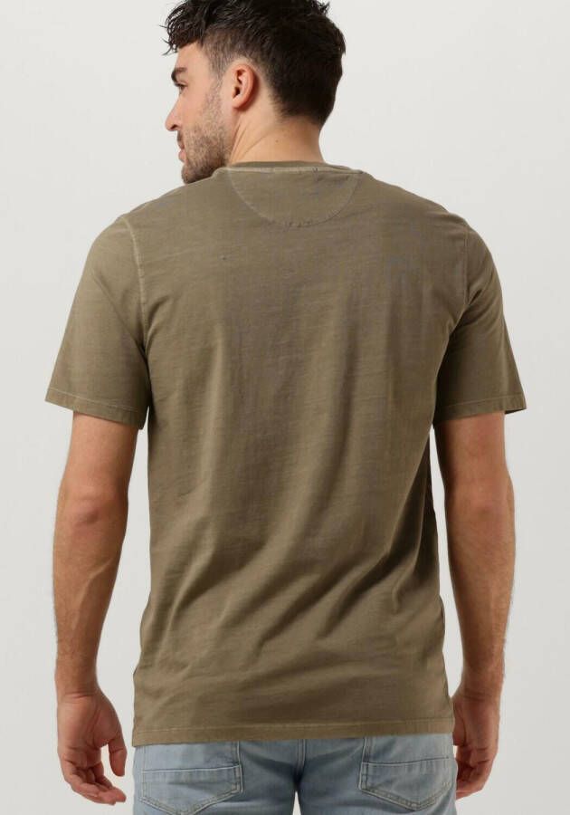 SCOTCH & SODA Heren Polo's & T-shirts Garment Dye Logo Embroidery Tee Khaki