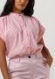 SCOTCH & SODA Dames Blouses Extended Shoulder Roll Sleeve Shirt Lichtroze - Thumbnail 3