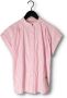 SCOTCH & SODA Dames Blouses Extended Shoulder Roll Sleeve Shirt Lichtroze - Thumbnail 4