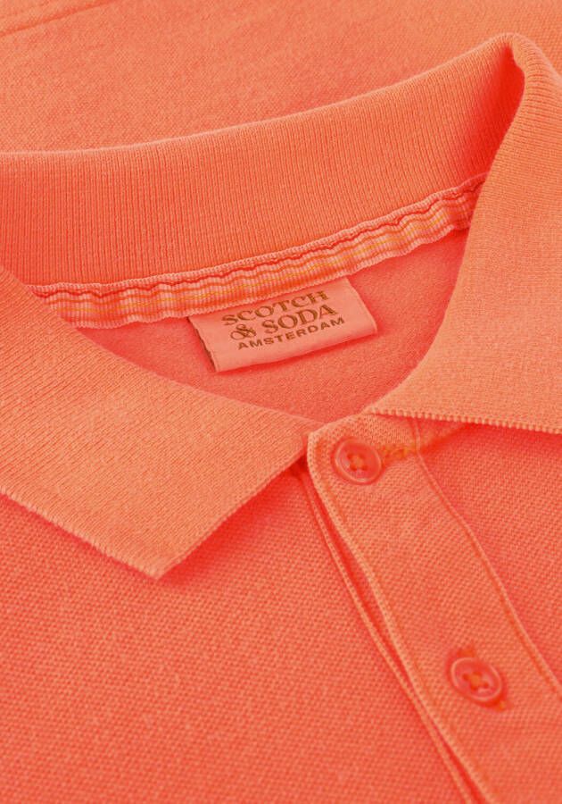Scotch & Soda Neon Polo Garment Dyed Short Sleeved Pique Polo