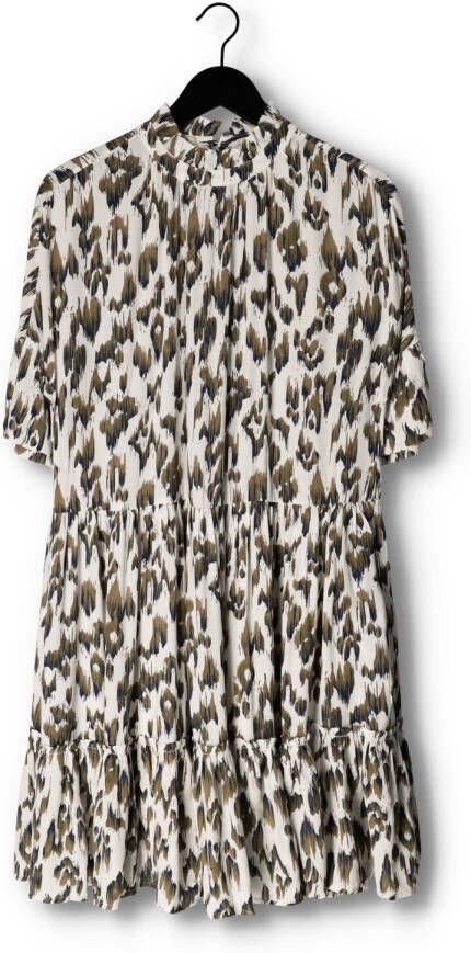 SCOTCH & SODA Dames Jurken Short Dress With Ruffle Sleeve Detail Olijf