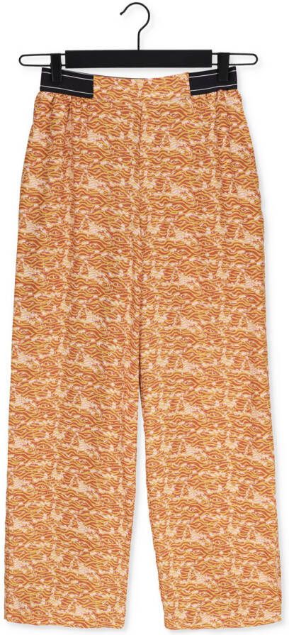 Scotch & Soda Oranje Wijde Broek High-rise Wide-leg Drapey Pyjama Pants