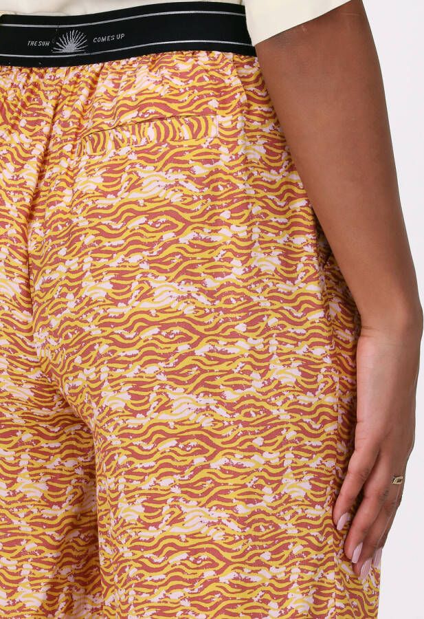 Scotch & Soda Oranje Wijde Broek High-rise Wide-leg Drapey Pyjama Pants