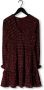 SCOTCH & SODA Dames Jurken Long Sleeved Lurex Jacquard Ruffle Dress With V-neck Rood - Thumbnail 2