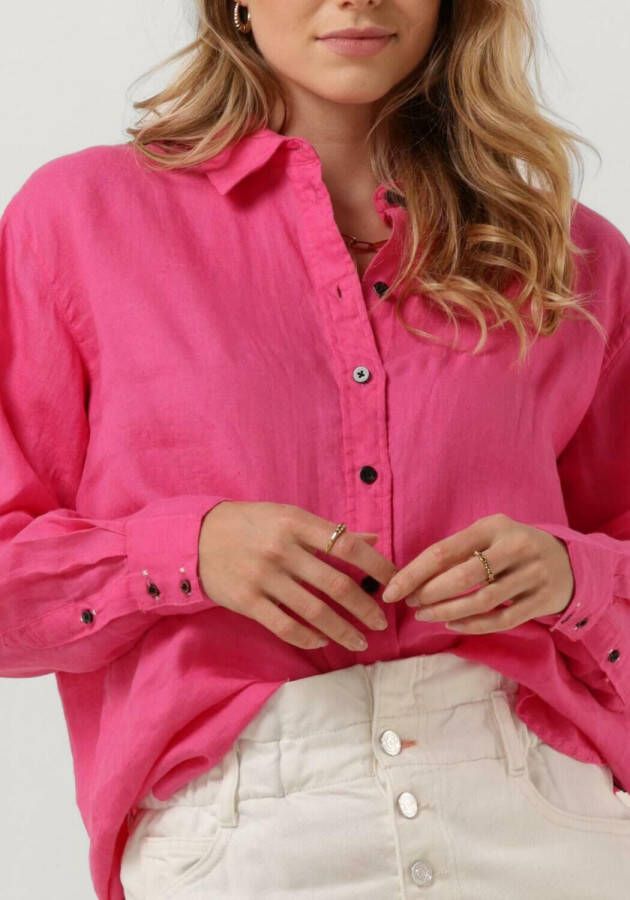 SCOTCH & SODA Dames Blouses Oversized Linen Shirt Roze