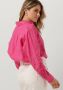SCOTCH & SODA Dames Blouses Oversized Linen Shirt Roze - Thumbnail 4