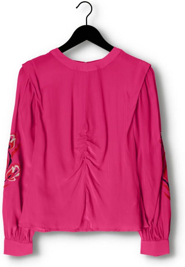 SCOTCH & SODA Dames Blouses Ruched Waist Blouse With Extended Shoulder Roze