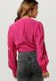 Scotch & Soda top Ruched waist blouse with extended shoulder met borduursels rood - Thumbnail 6