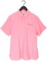 Scotch & Soda Roze Casual Overhemd Regular Fit Garment dyed Linen Shortsleeve Shirt - Thumbnail 3