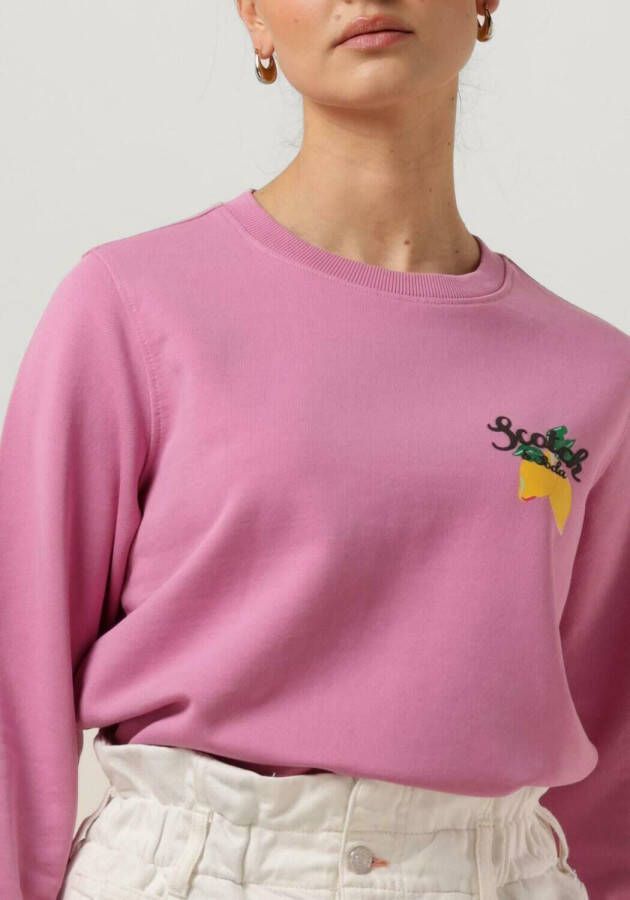 SCOTCH & SODA Dames Truien & Vesten Cotton In- Conversion Regular Fit Crewneck Sweater Roze