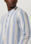 SCOTCH & SODA Heren Overhemden Cotton Linen Blend Kaftan In Checks And Stripes Wit - Thumbnail 2