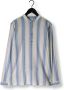 SCOTCH & SODA Heren Overhemden Cotton Linen Blend Kaftan In Checks And Stripes Wit - Thumbnail 3