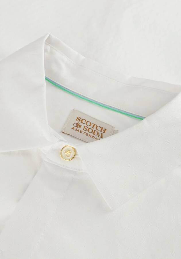 Scotch & Soda Witte Klassiek Overhemd Slim Fit-long Sleeve Dressed Shirt