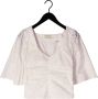 SCOTCH & SODA Dames Tops & T-shirts Ruched Front Flutter Sleeve Top Wit - Thumbnail 4