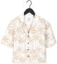 SCOTCH & SODA Dames Blouses Embroidered Linen Hawaiian Shirt Zand - Thumbnail 4