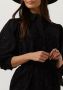 Scotch & Soda Zwarte Mini Jurk Puff Sleeve Cotton Midi Dress - Thumbnail 3