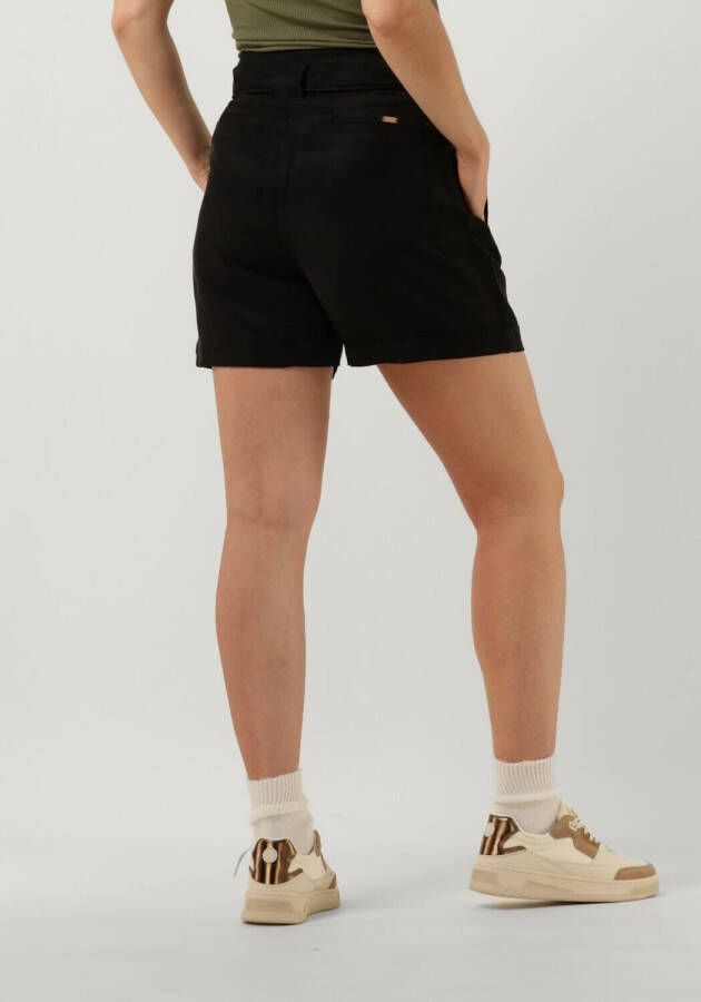 SCOTCH & SODA Dames Jeans High Rise Belted Shorts Zwart