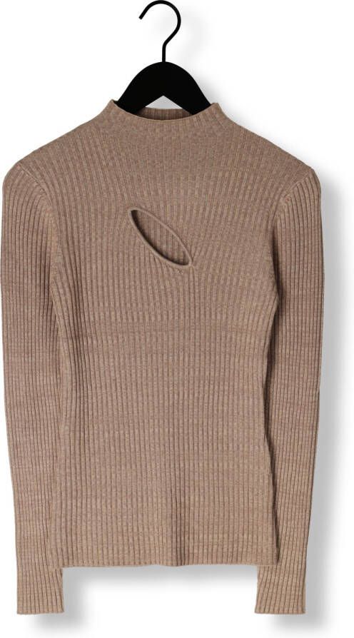 SECOND FEMALE Dames Tops & T-shirts Sanka Knit T-neck Bruin
