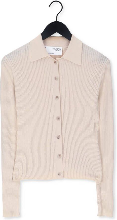 Selected Femme Ecru Polo Ally Ls Knit