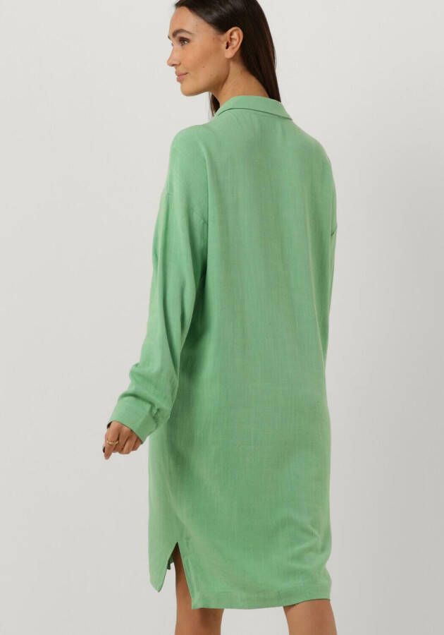 Selected Femme Groene Mini Jurk Slfviva Tonia Long Linen Shirt