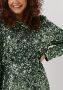 Selected Femme Groene Mini Jurk Colyn Ls Short Sequins Dress - Thumbnail 5