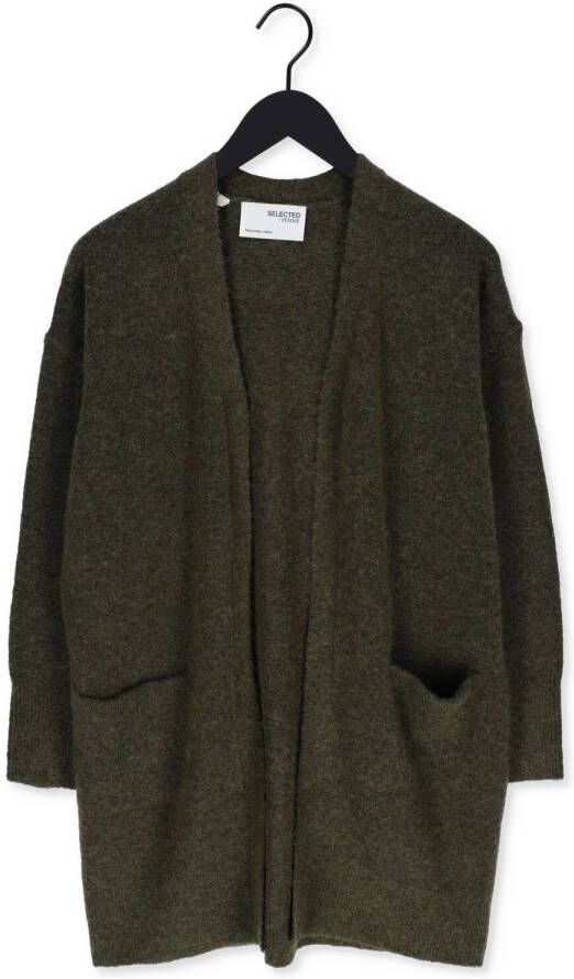 SELECTED FEMME Dames Truien & Vesten Lulu New Ls Knit Long Cardigan B Groen