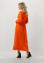 SELECTED FEMME Dames Jurken Slfabienne Satin Ankle Wrap Dress Oranje - Thumbnail 6
