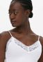 SELECTED FEMME Dames Tops & T-shirts Slfmandy Rib Lace Singlet Wit - Thumbnail 5