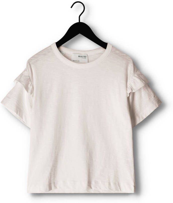 SELECTED FEMME Dames Tops & T-shirts Slfrylie Ss Florence Tee Wit