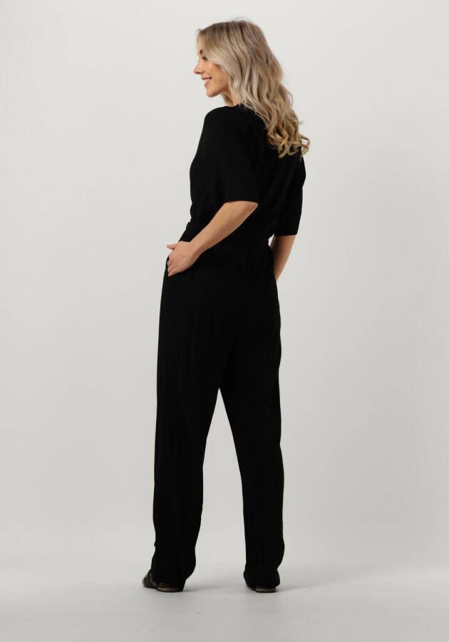 Selected Femme Zwarte Jumpsuit Slfviva 2 4 Long Linen Jumpsuit