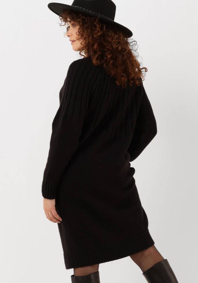 SELECTED FEMME Dames Jurken Nima Ls Knit Dress Camp Zwart