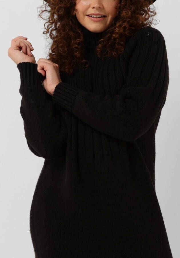 SELECTED FEMME Dames Jurken Nima Ls Knit Dress Camp Zwart
